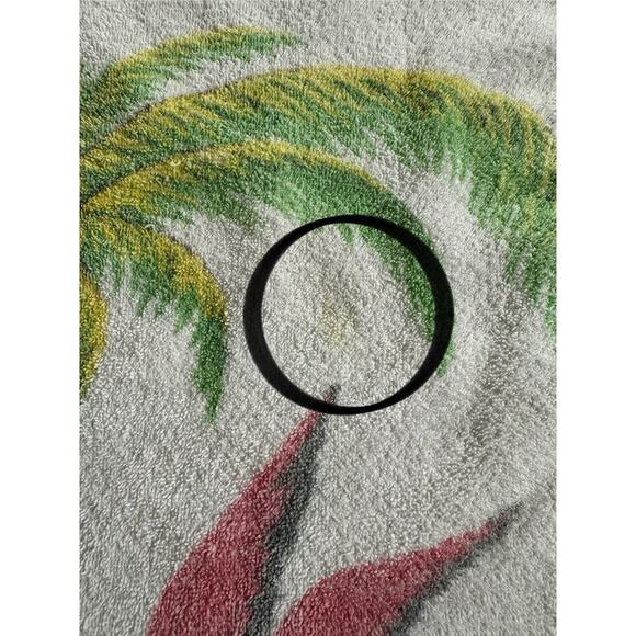 Vintage Ft Lauderdale Florida bird hibiscus small bath towel - Picture 2 of 7